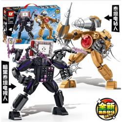 Конструктор 11022 - Дрель мен, ТВ Мен Титан Скибиди Skibidi