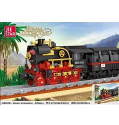 Конструктор Jie Star 59008 - Ретро Локомотив