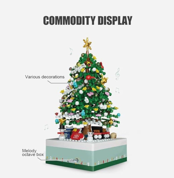 Конструктор Loz 1237 - Новогодняя ёлка 2 в 1 со звуком