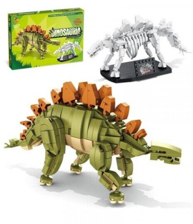 Конструктор Panlos Brick 612004 «Стегозавр и кости динозавра 2 в 1»