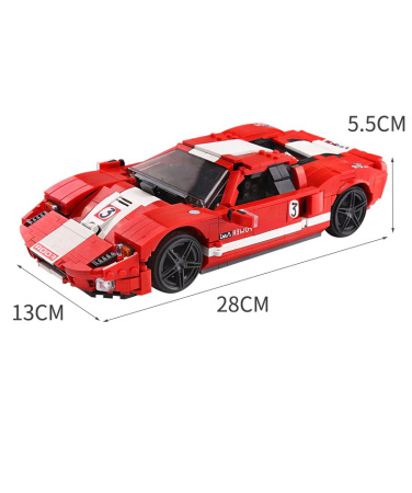 Конструктор Mould King 10001 Ford GT Красный Фантом