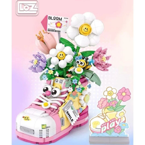 Конструктор Loz 1351 - Ботинок с цветами