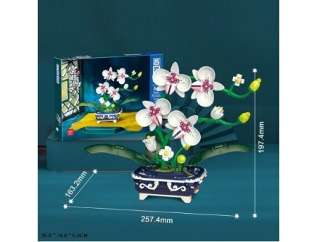 Конструктор Zhe Gao 00388 Orchid Bonsai - Орхидея